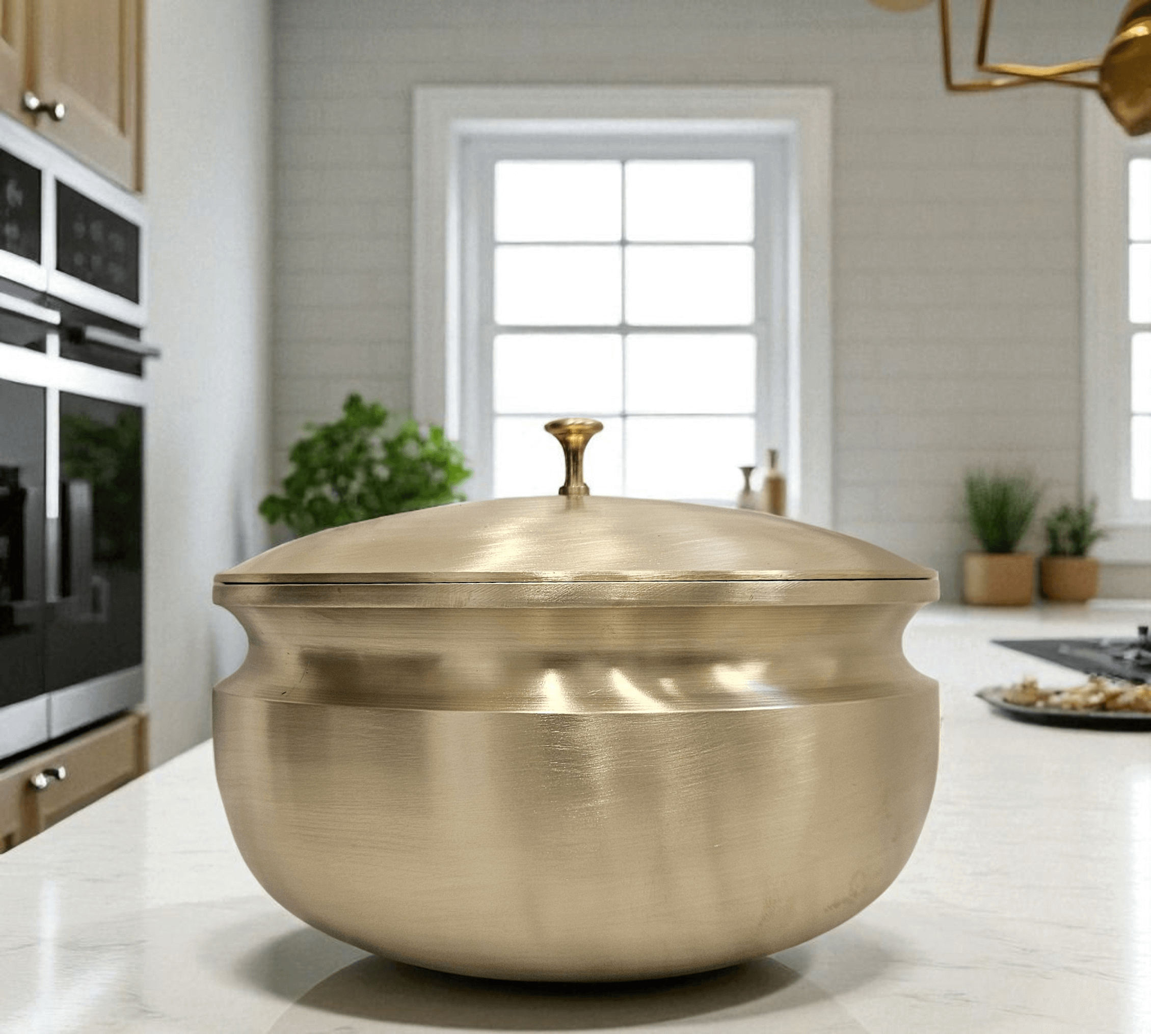 Buy Now Tamas Pure Kaansa Bronze Serving Bowl with Lid Ayurvedic Dinning