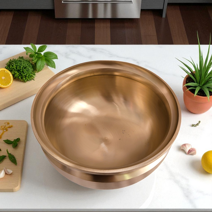 Buy Now Tamas Pure Kaansa Bronze Serving Bowl with Lid Ayurvedic Dinning
