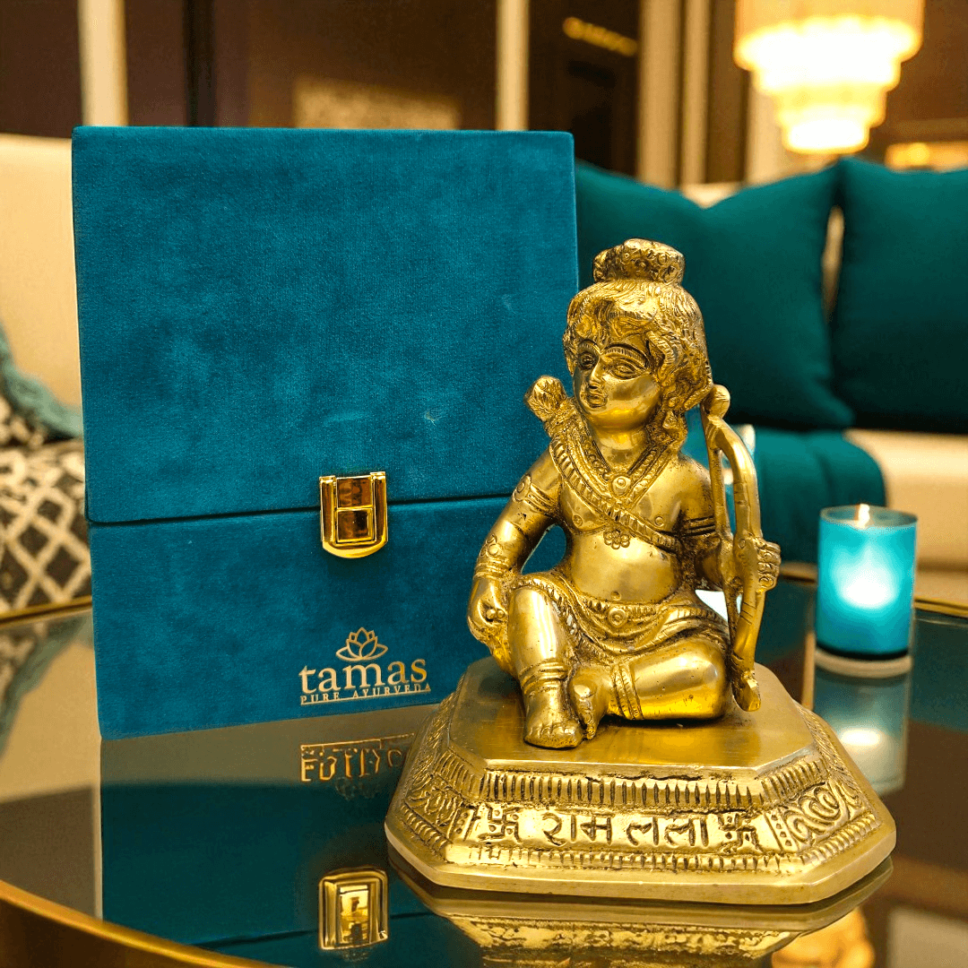 Tamas Brass Ram Lala Idol with Premium Gift Box – Ideal for Gifting & Home Temple - Tamas: Luxury Indian Gifts