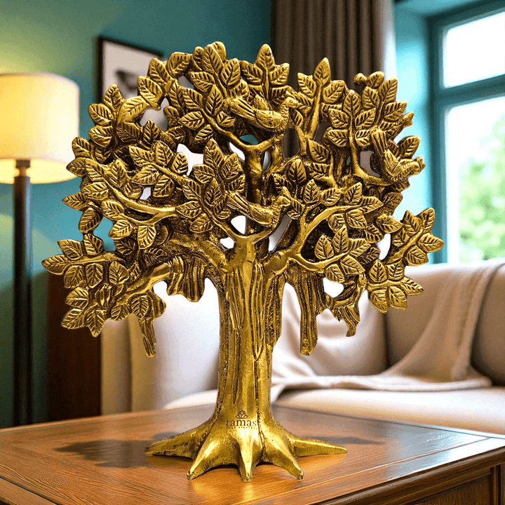 Tamas Brass Kalpavriksha Tree – Best Spiritual Gift with Premium Box | Vastu Decor