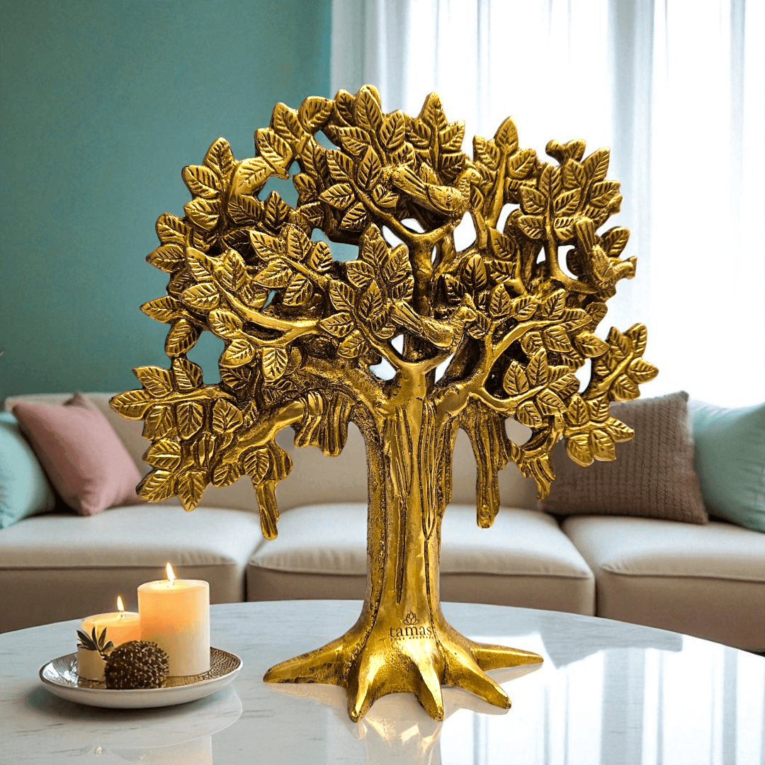 Tamas Brass Kalpavriksha Tree – Best Spiritual Gift with Premium Box | Vastu Decor