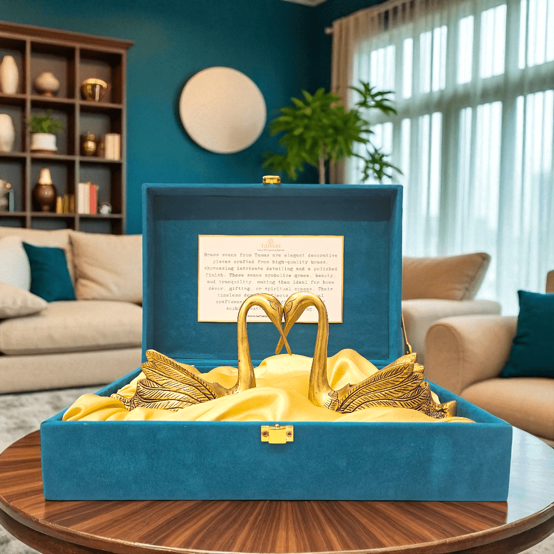Buy Brass Swan Showpiece by Tamas – Elegant Gift with Premium Box