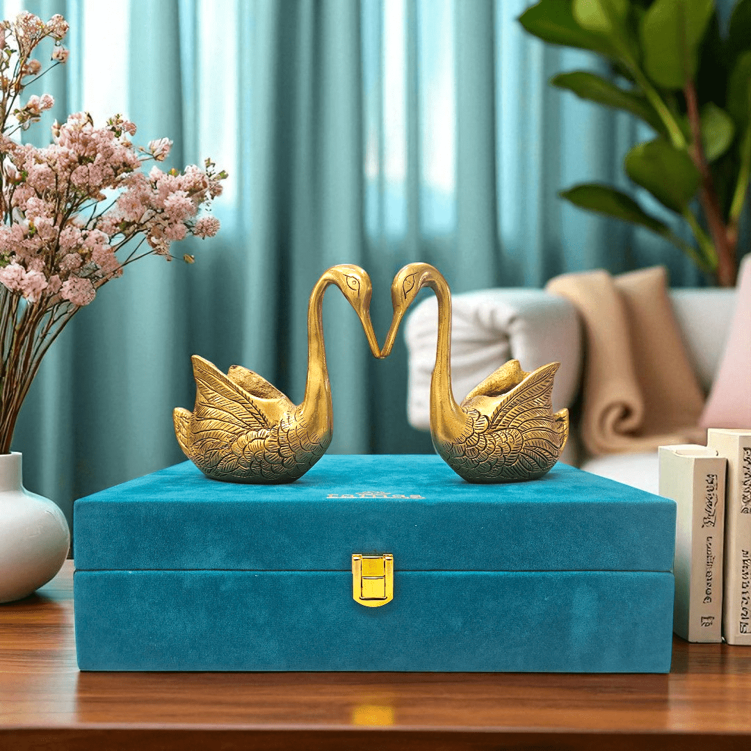 Buy Brass Swan Showpiece by Tamas – Elegant Gift with Premium Box
