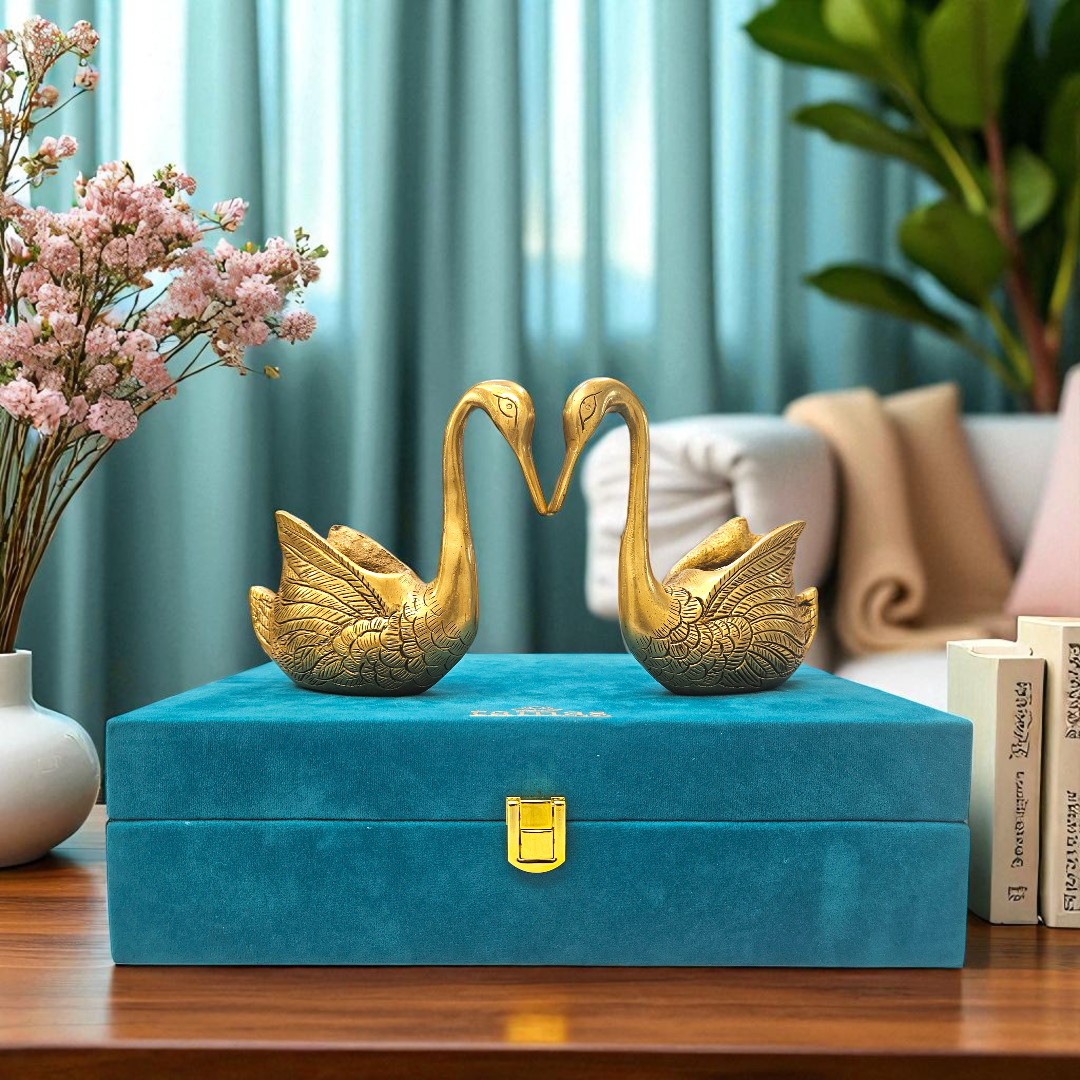 Buy Brass Swan Showpiece by Tamas – Elegant Gift with Premium Box