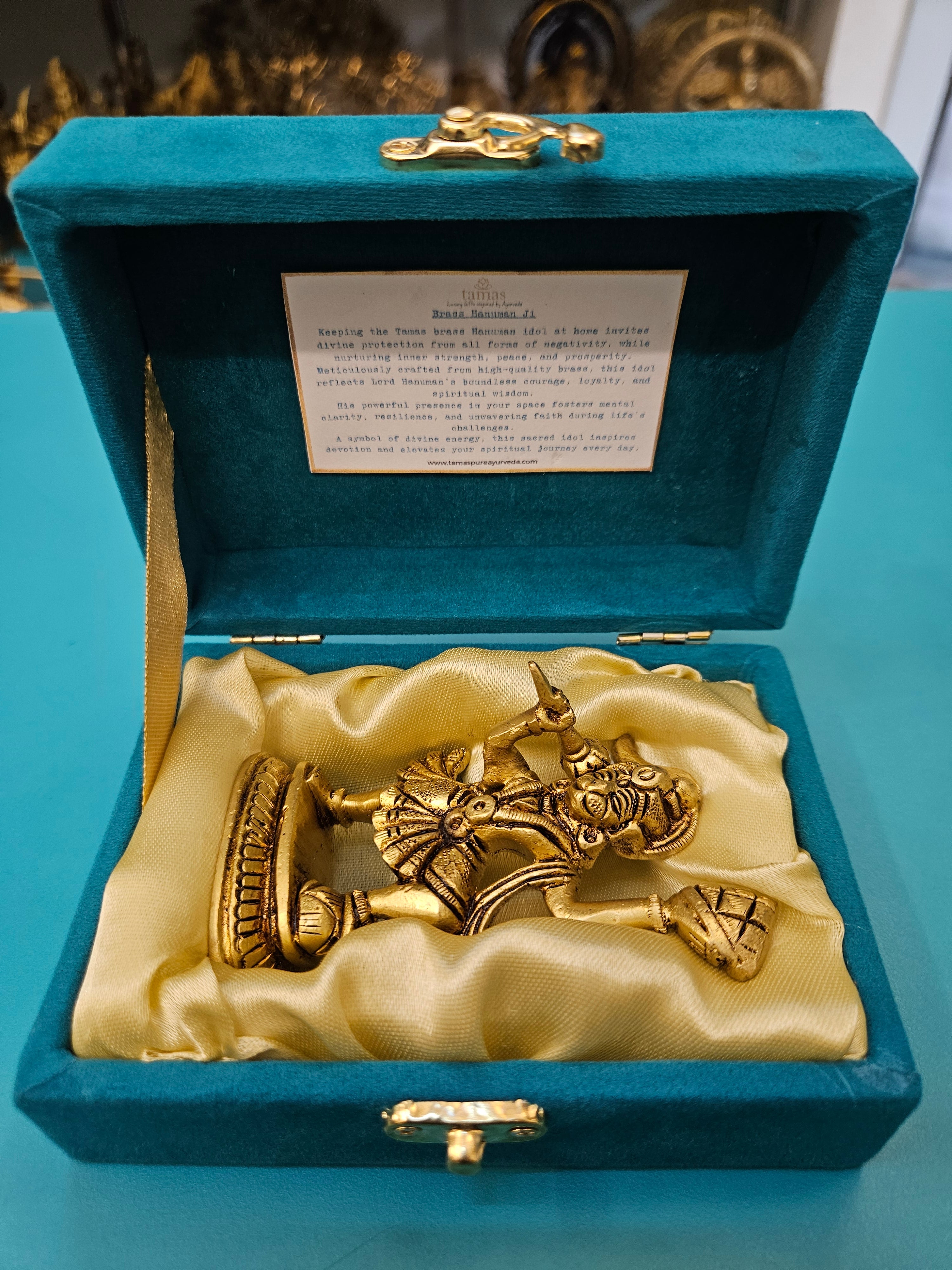 Buy Now Tamas Brass Parvat Hanuman Idol with Gift Box – Spiritual Gift