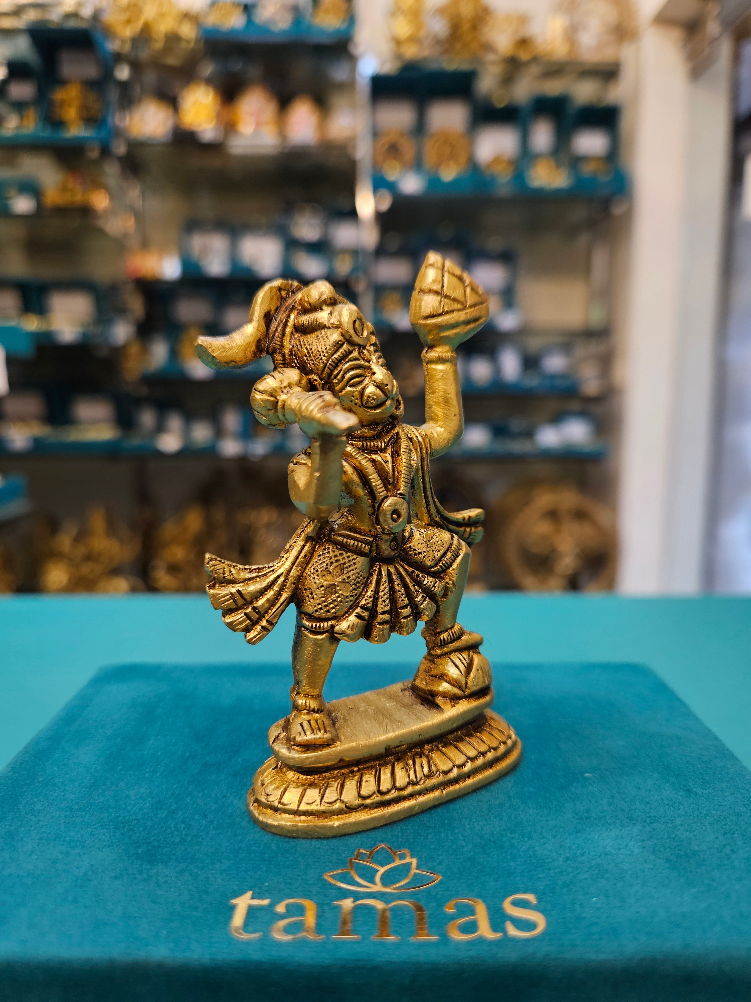 Buy Now Tamas Brass Parvat Hanuman Idol with Gift Box – Spiritual Gift