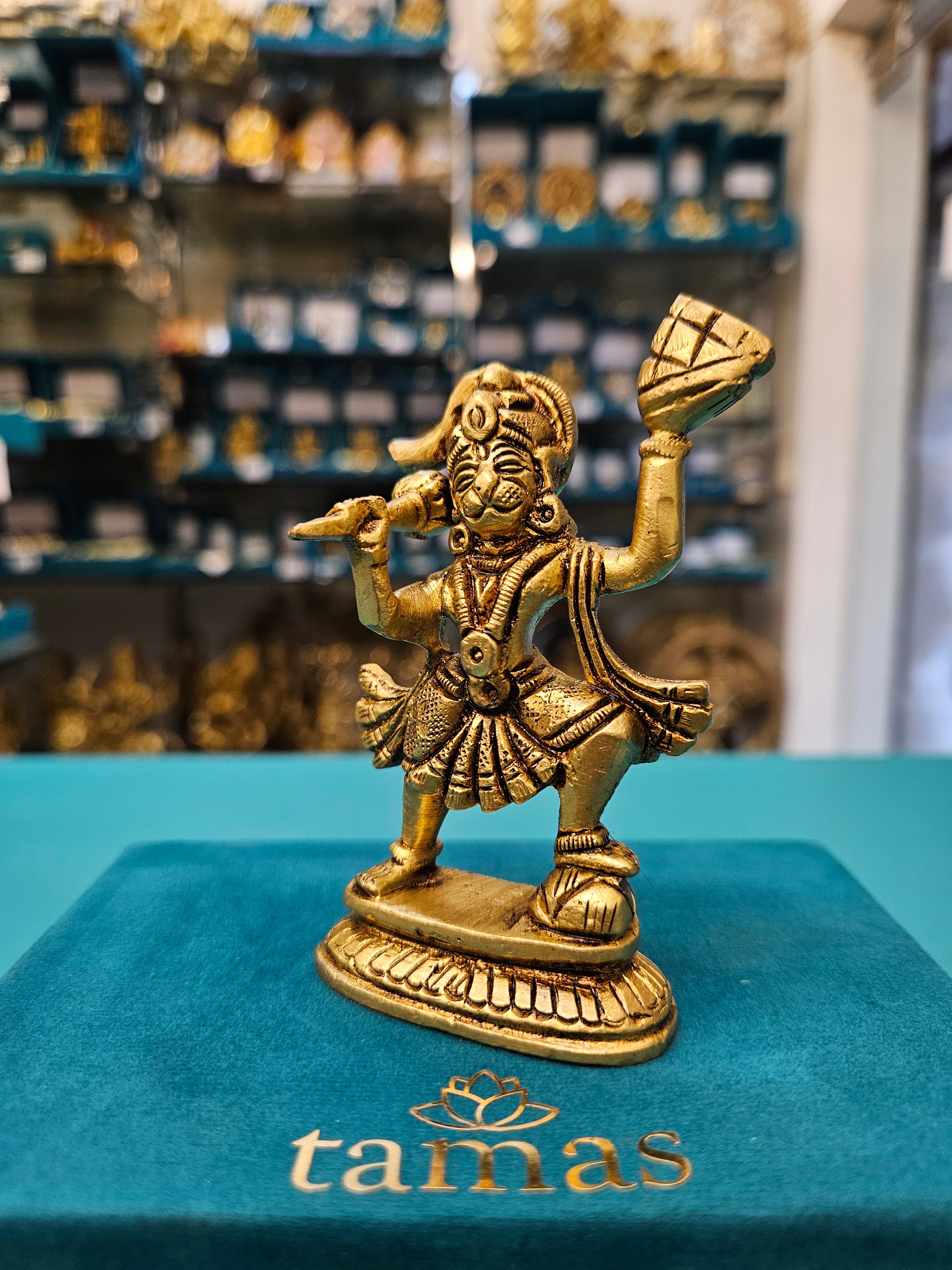 Buy Now Tamas Brass Parvat Hanuman Idol with Gift Box – Spiritual Gift