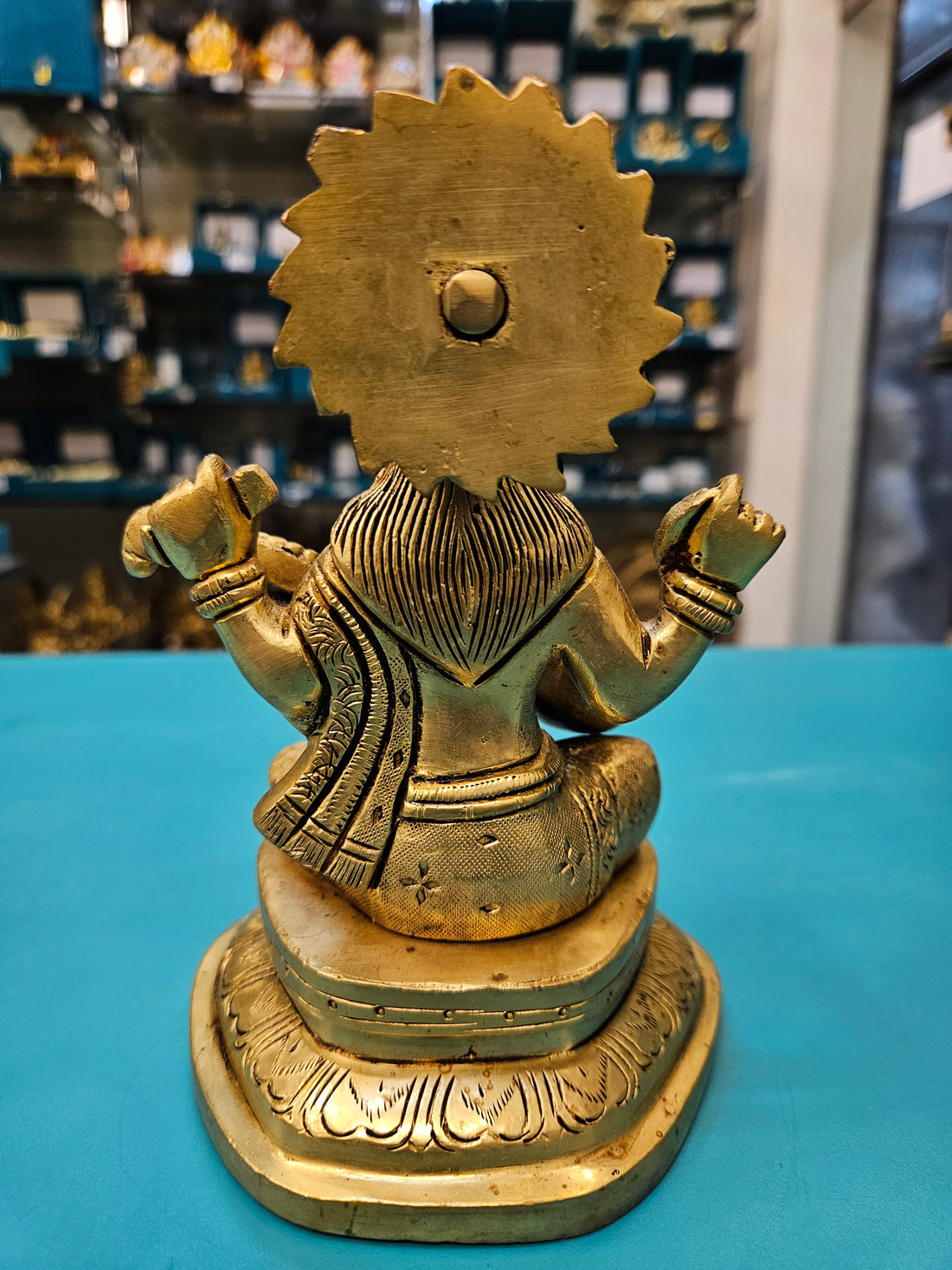 Brass Saraswati Idol for Pooja Room | Handcrafted Murti Gift