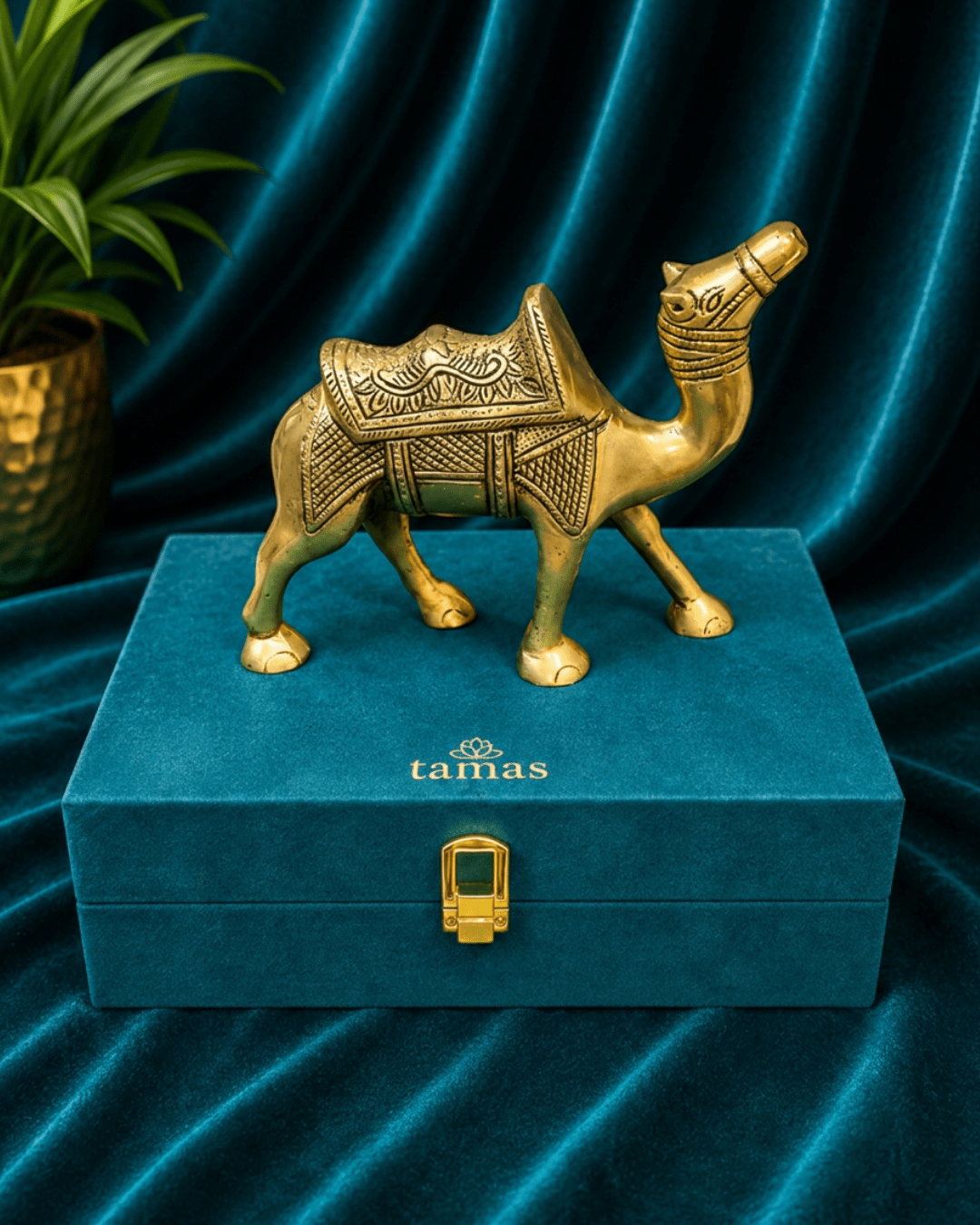 Tamas Brass Royal Camel ( 9 inch) – Traditional Decorative Art - Tamas Luxury Gifts