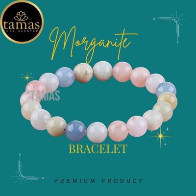 Tamas Morganite Healing Crystal Gemstone Stretchable Bracelet