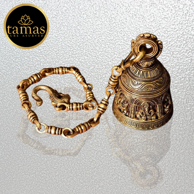 Tamas Brass Ganesha Wall Hanging Temple Bell (32.5 Inches)