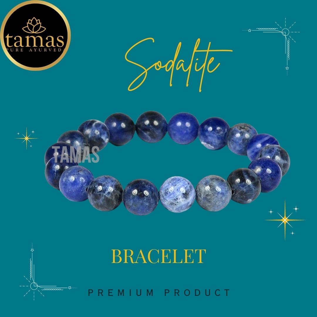 Tamas Sodalite Healing Crystal Gemstone Stretchable Bracelet