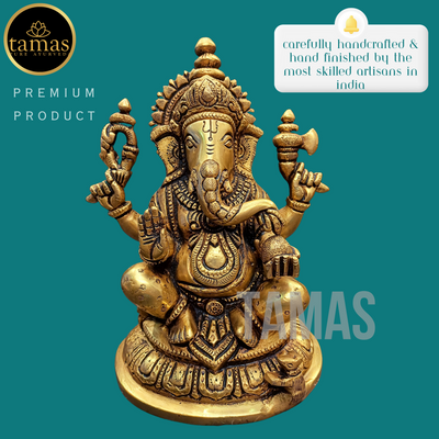 Tamas Brass Ganesh (8 Inches)