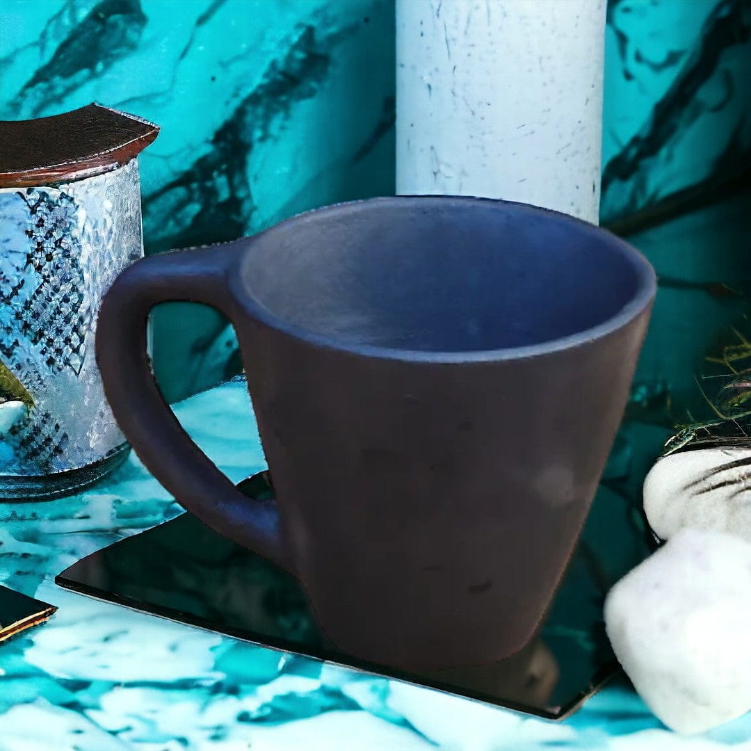 Tamas Handcrafted Black Natural Clay Cup (Black) - Tamas: Luxury Indian Gifts