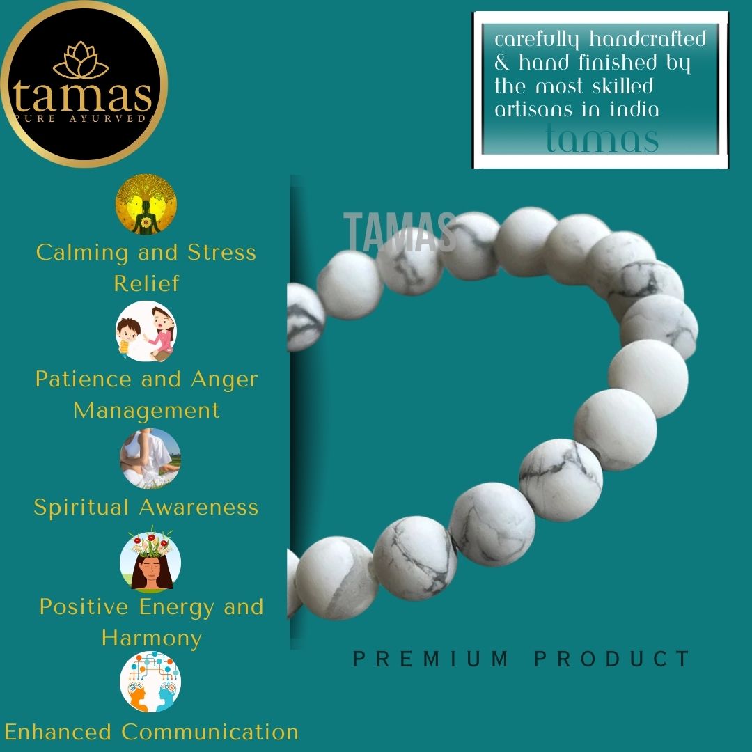 Tamas Howlite Healing Crystal Stretchable Bracelet