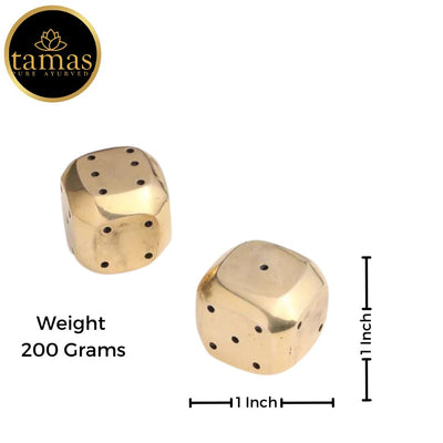 Tamas Enchanting Brass Dice Pair (1 Inch)