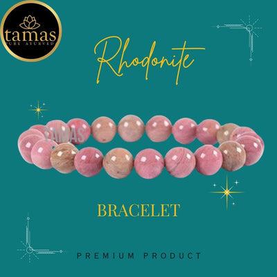 Tamas Rhodonite Healing Crystal Gemstone Stretchable Bracelet