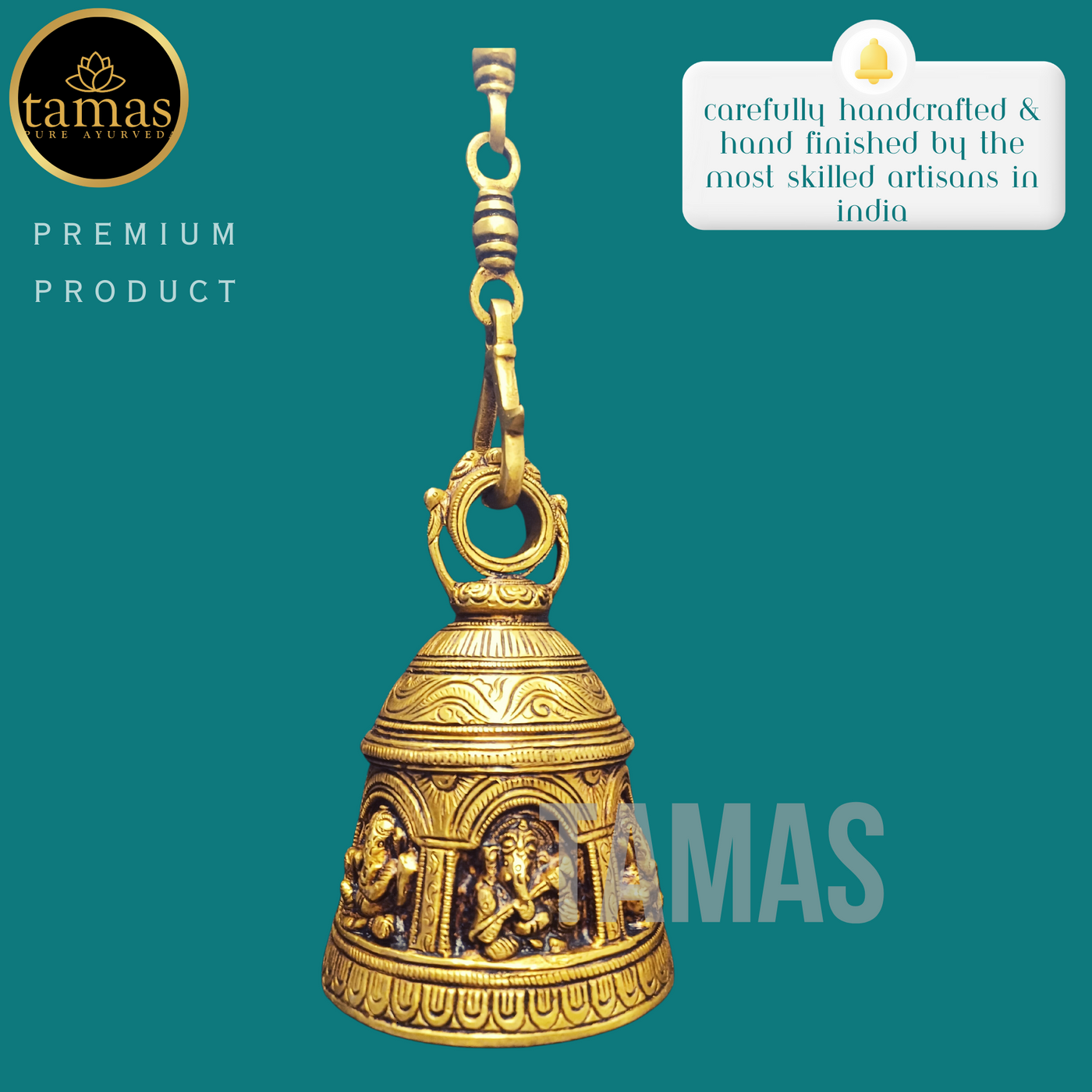 Tamas Brass Bell Hanging (6 Inches)