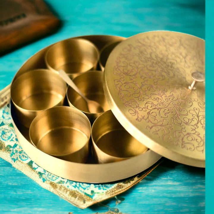 Tamas Brass Spice / Masala Box | 8 Inches