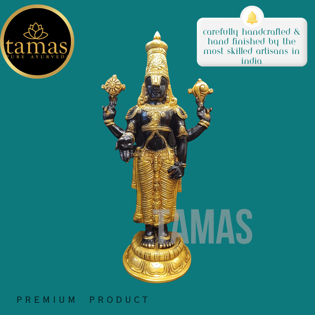 Tamas Brass Black Tirupati Bala Ji Statue (18 Inch)