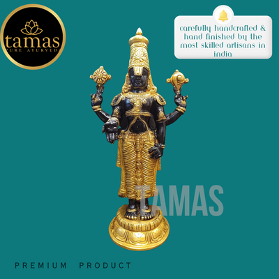 Tamas Brass Black Tirupati Bala Ji Statue (18 Inch)