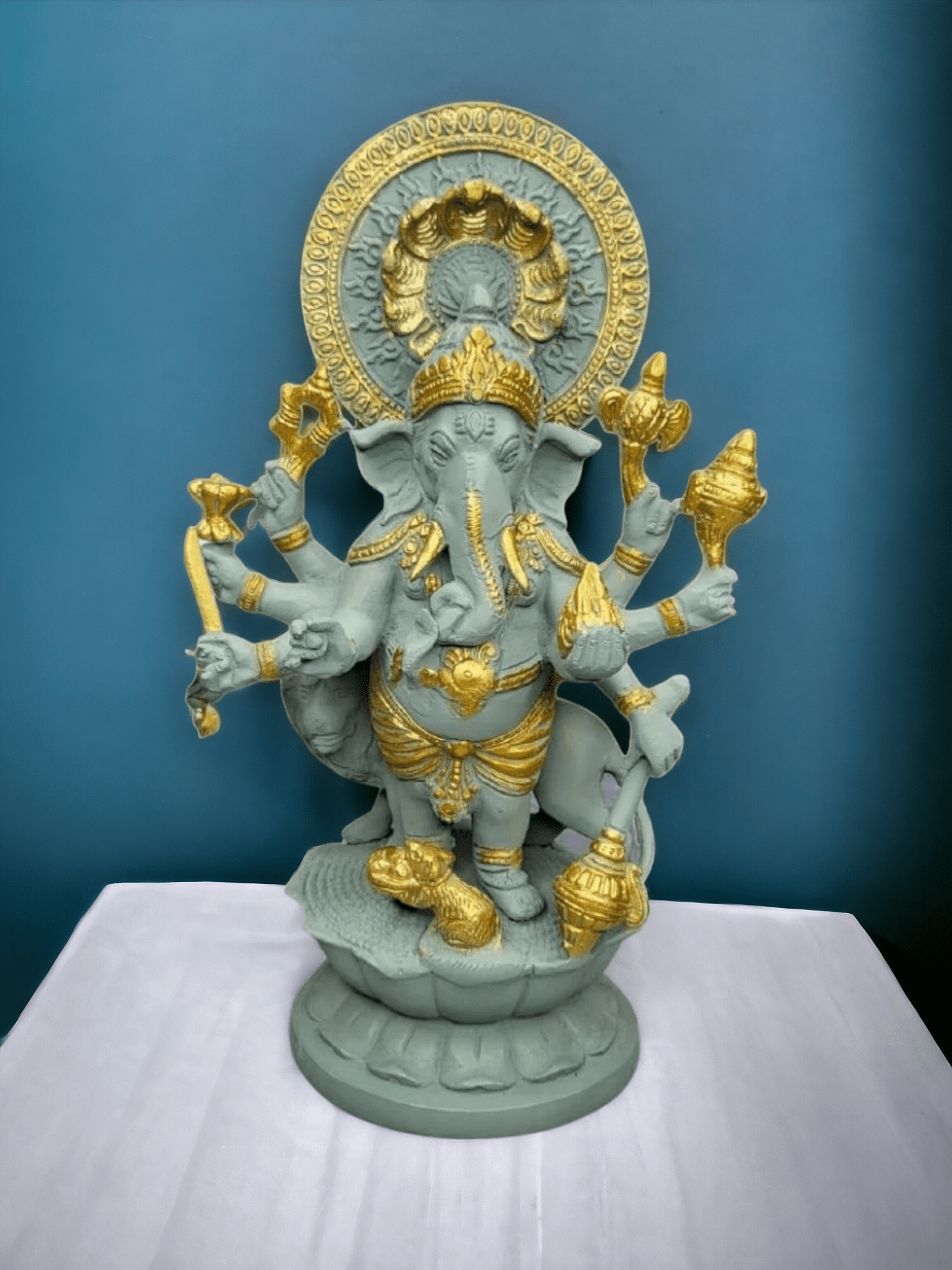 Brass Handcrafted Lord Dancing Ganesha
