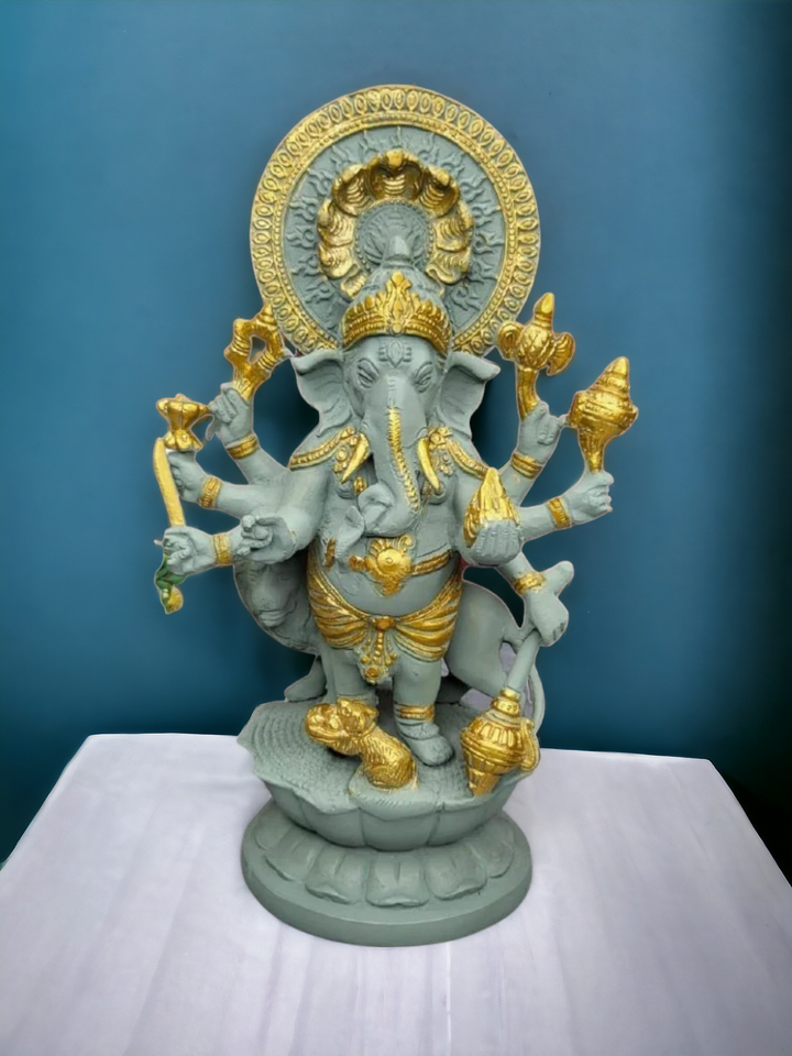 Brass Handcrafted Lord Dancing Ganesha