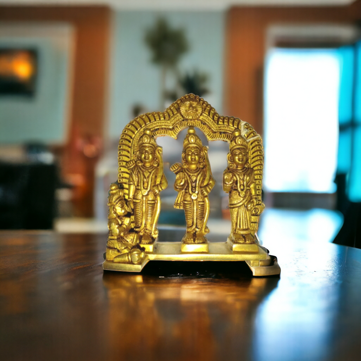 Tamas Brass Shri Ram Darbar Idol (Golden) Height: 6 inches