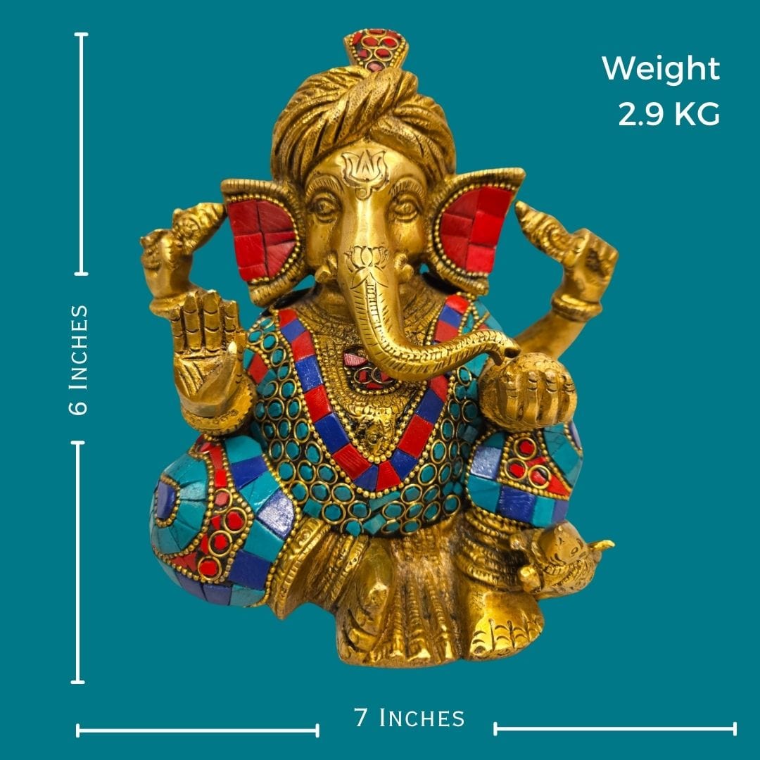 Brass Ganesha idol