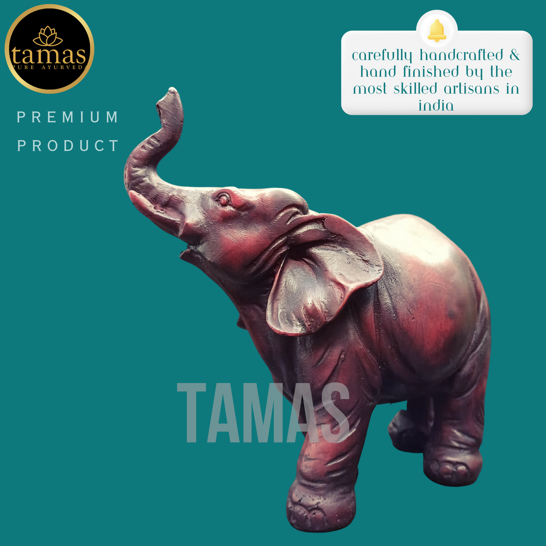 Tamas Elephant Poly Resin Statue (6 Inches)