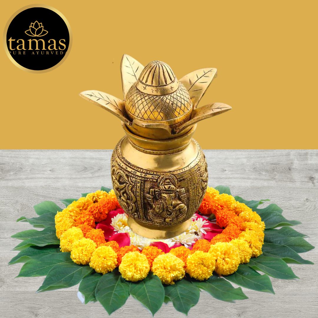 Tamas Brass Kalash - A Symbol of Sacred Serenity (7 Inches)