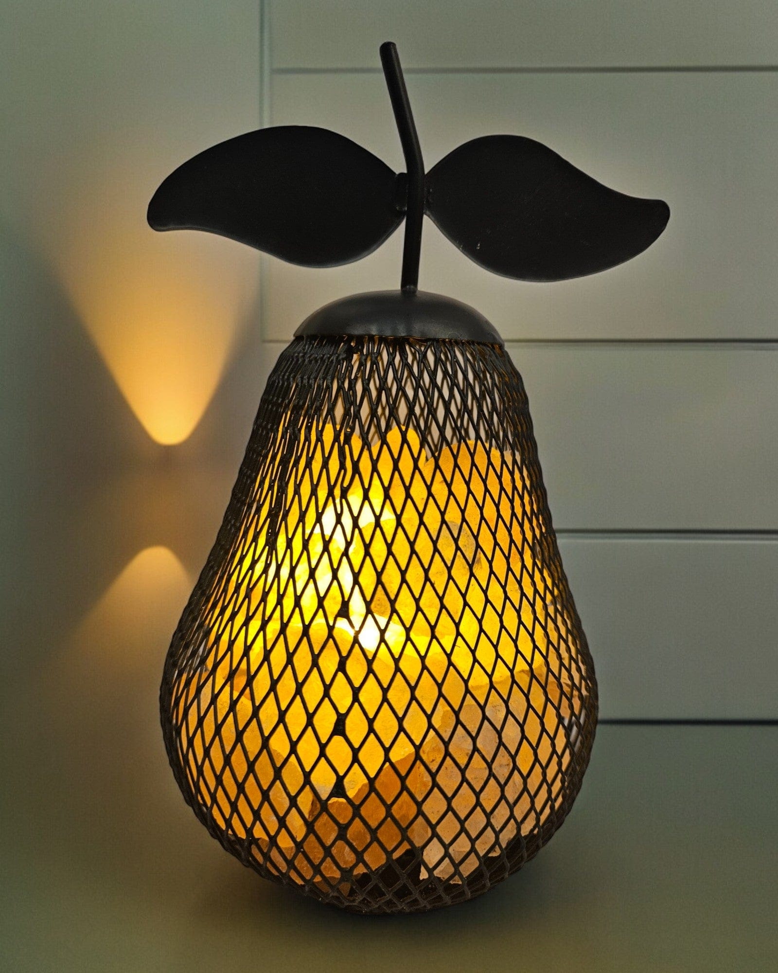 Black Pear Shape Himalayan Rock Salt Lamp