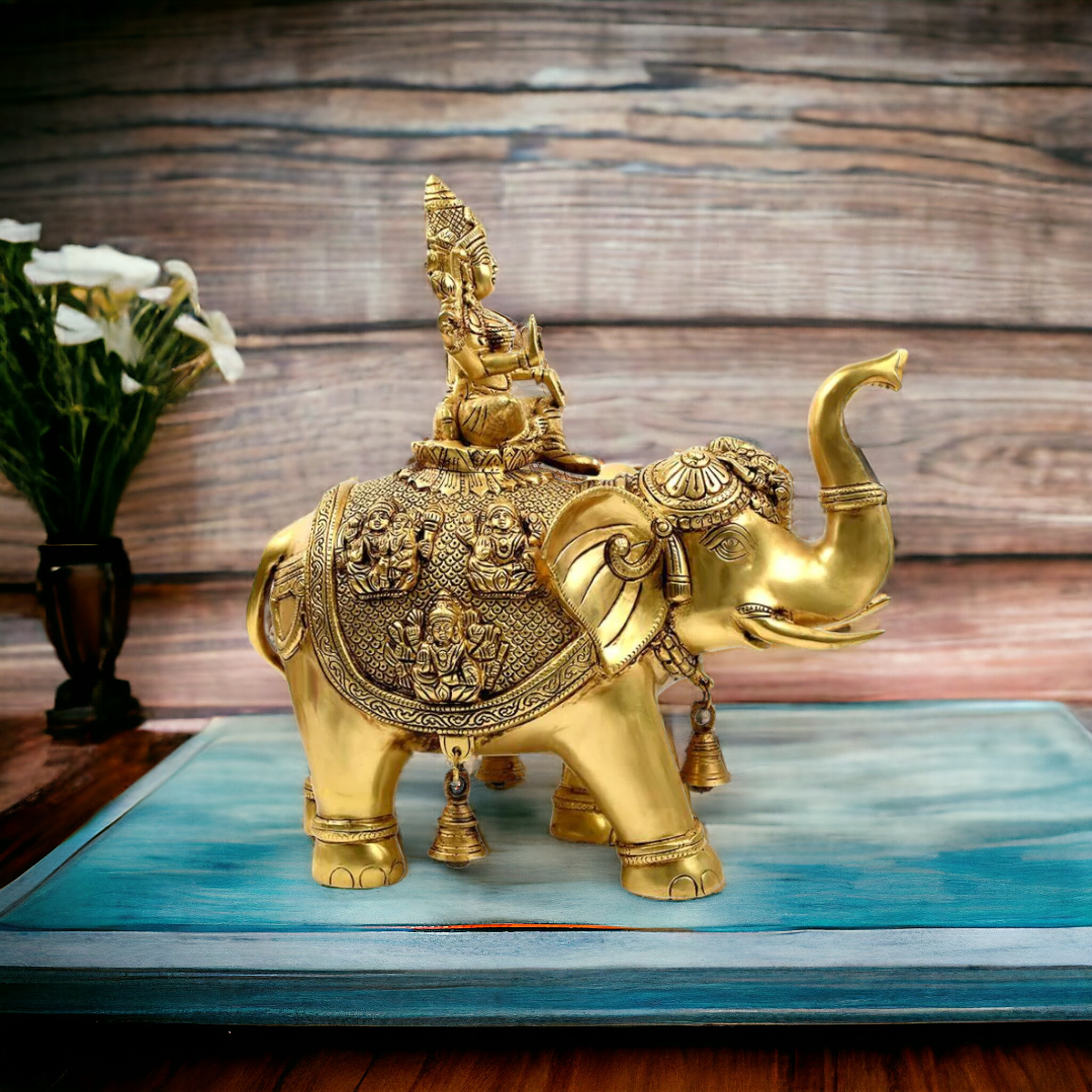 Brass Asthalaxmi on Elephant Idol