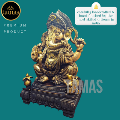 Tamas Brass Ganesh Statue (18 Inches)