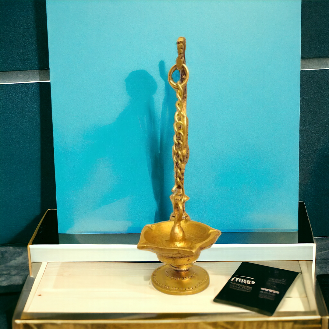 Brass Parrot Stand Hanging Diya