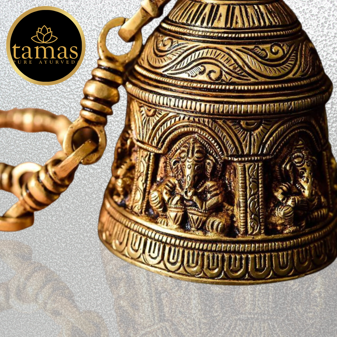 Tamas Brass Ganesha Wall Hanging Temple Bell (32.5 Inches)