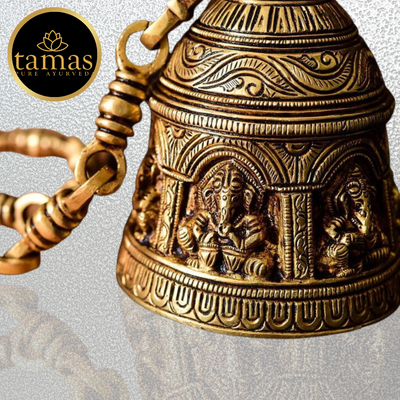 Tamas Brass Ganesha Wall Hanging Temple Bell (32.5 Inches)