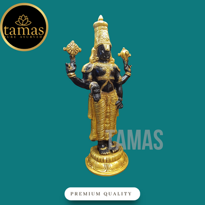 Tamas Brass Black Tirupati Bala Ji Statue (18 Inch)