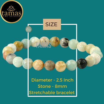 Tamas Amazonite Healing Crystal Gemstone Stretchable Bracelet