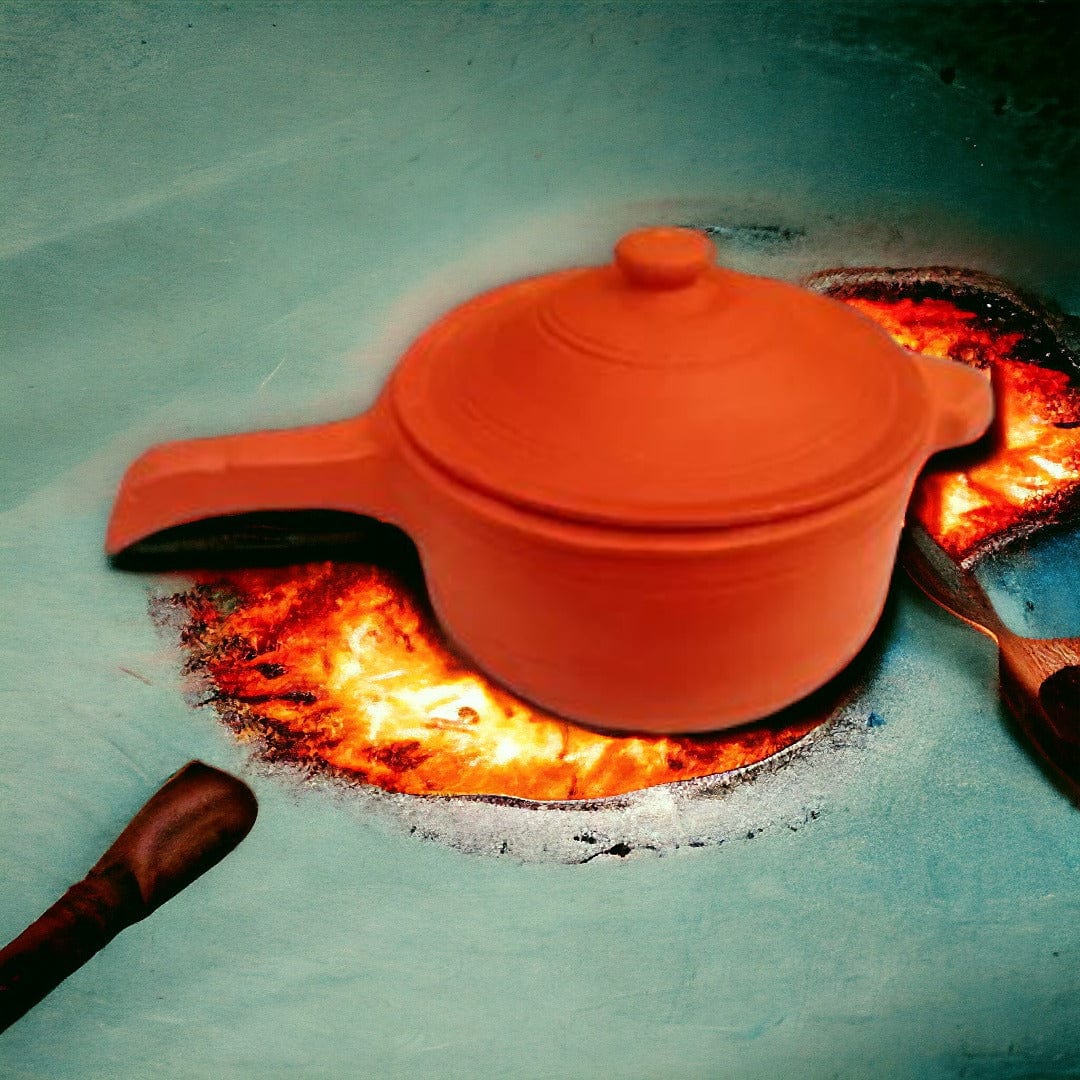 Natural Clay Big Saucepan