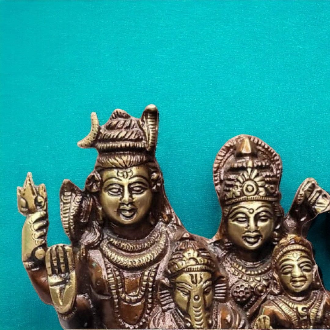 Brass Handcrafted Shiv Parivar Murti Statue  Idol