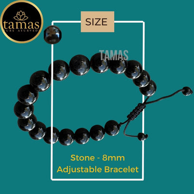 Tamas Black Tourmaline B Pull Healing Crystal Gemstone Adjustable Bracelet