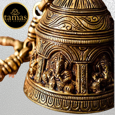 Tamas Brass Ganesha Wall Hanging Temple Bell (32.5 Inches)