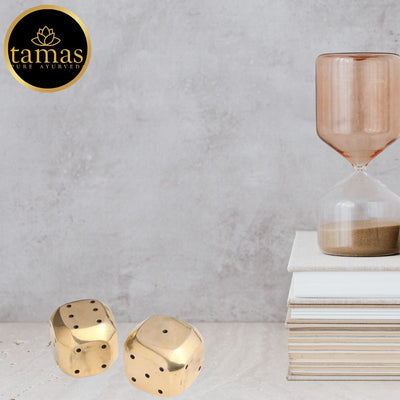 Tamas Enchanting Brass Dice Pair (1 Inch)