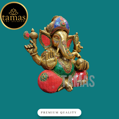 Tamas Brass Ganesh Stone (12 Inches)