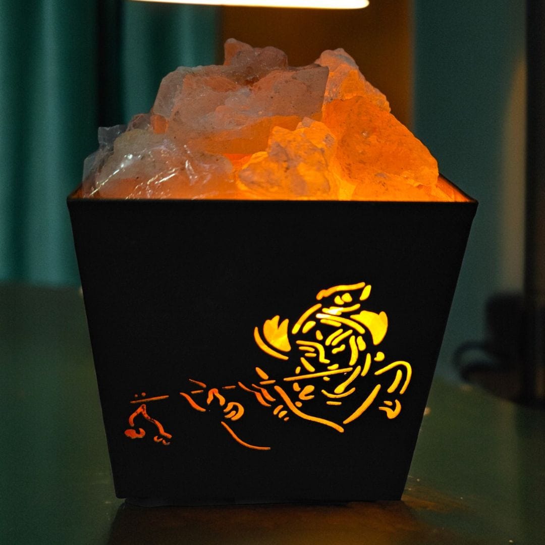 Hare Krishna Metal Basket Lamp