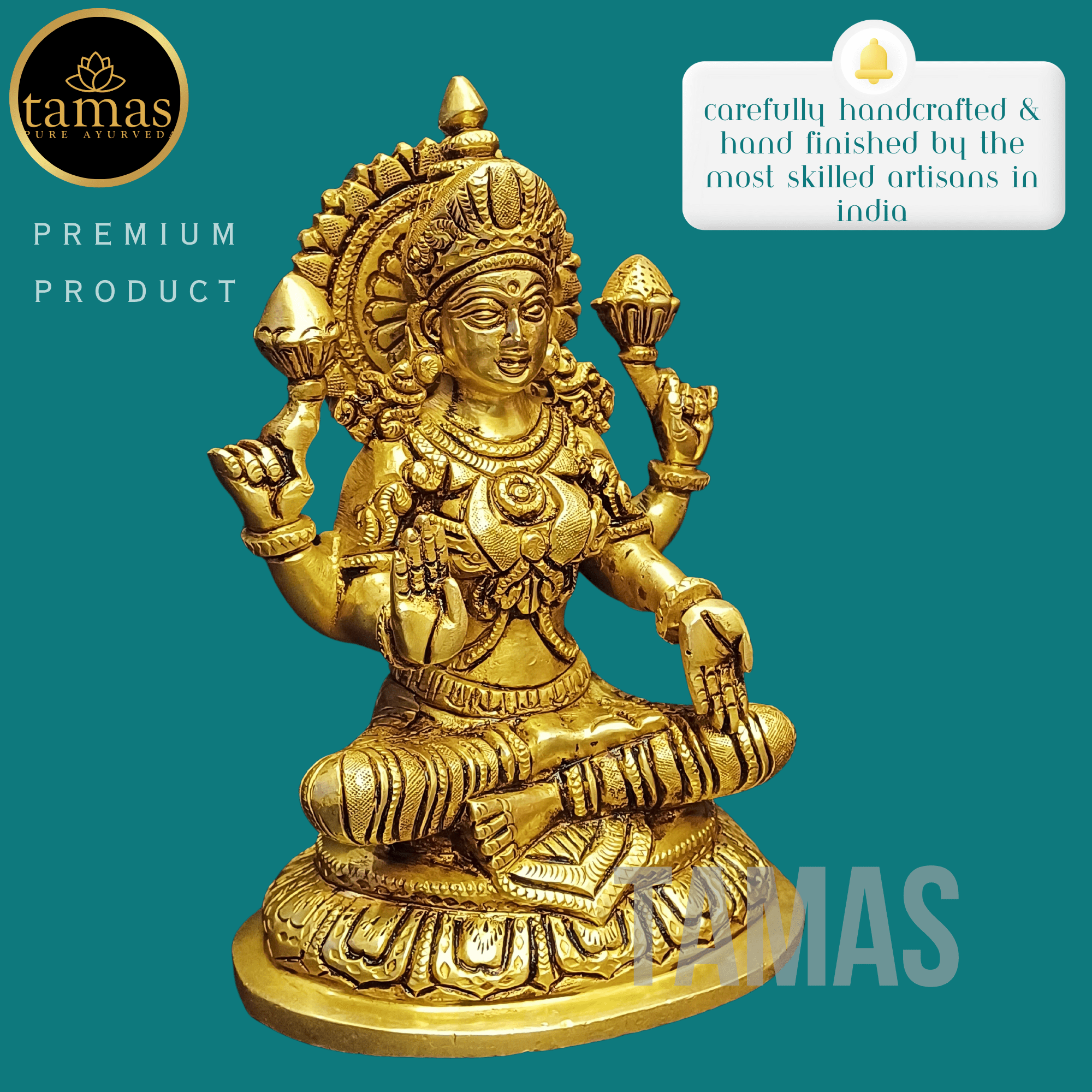 Tamas Brass Lakshmi Statue