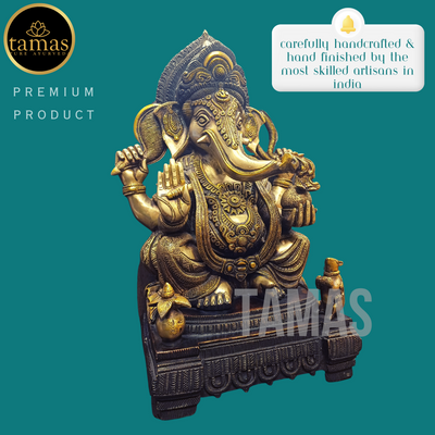 Tamas Brass Ganesh Statue (18 Inches)