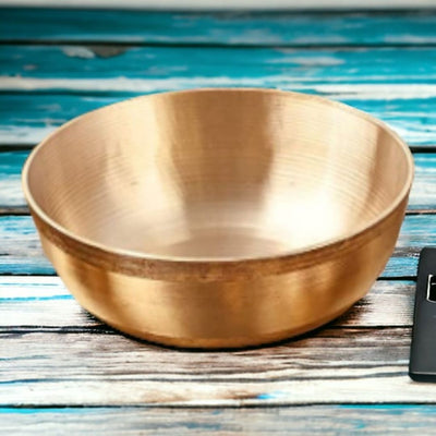 Tamas Bronze 6 Pcs 12 Inch Pure Kansa Dinner Set (Golden)(31 Cms)