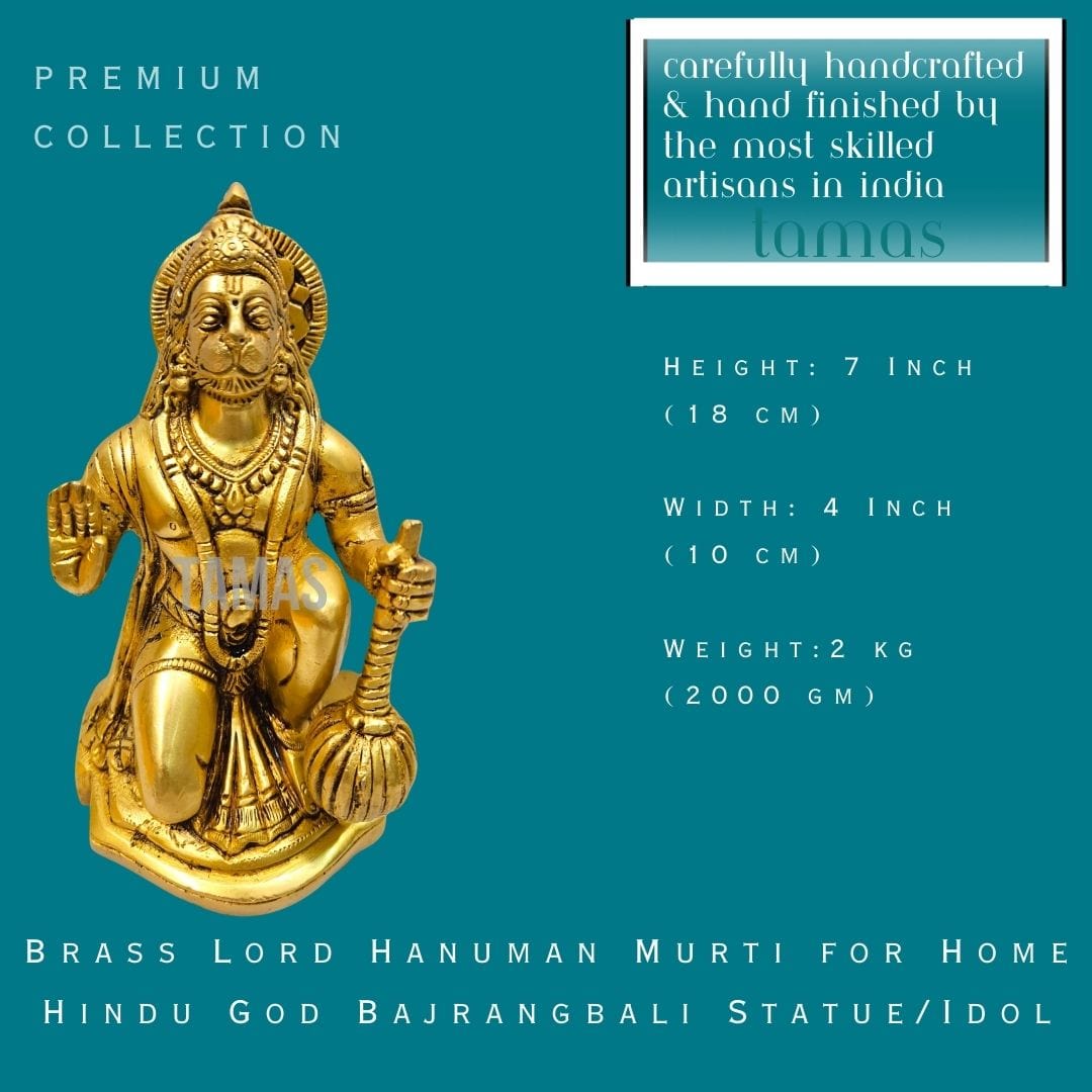 Brass Lord Hanuman Murti